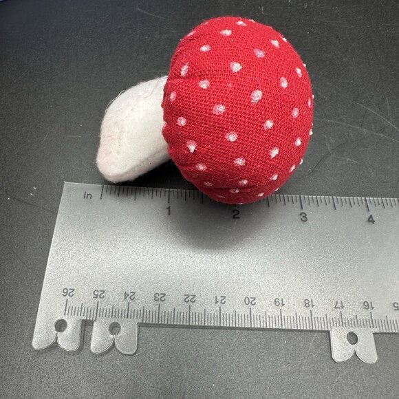 Mushrooms Stuffed Fabric Plush Set Whimsical Fairy Garden Decor Toadstool Crafts - Picture 5 of 16
